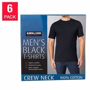 New! Kirkland Signature Men’s Crew Neck Tee, 6-pack select size S M L XL XXL 3XL